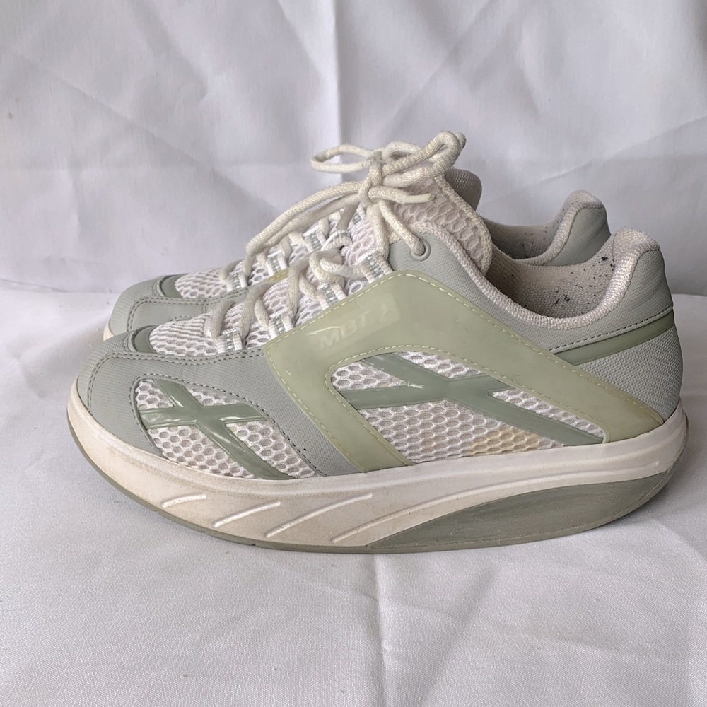 MBT Women's White and Gray Sneakers